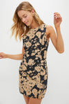 Black & Tan Floral Lennon Mini Dress