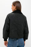 Black Cropped Beadnell Wax Jacket