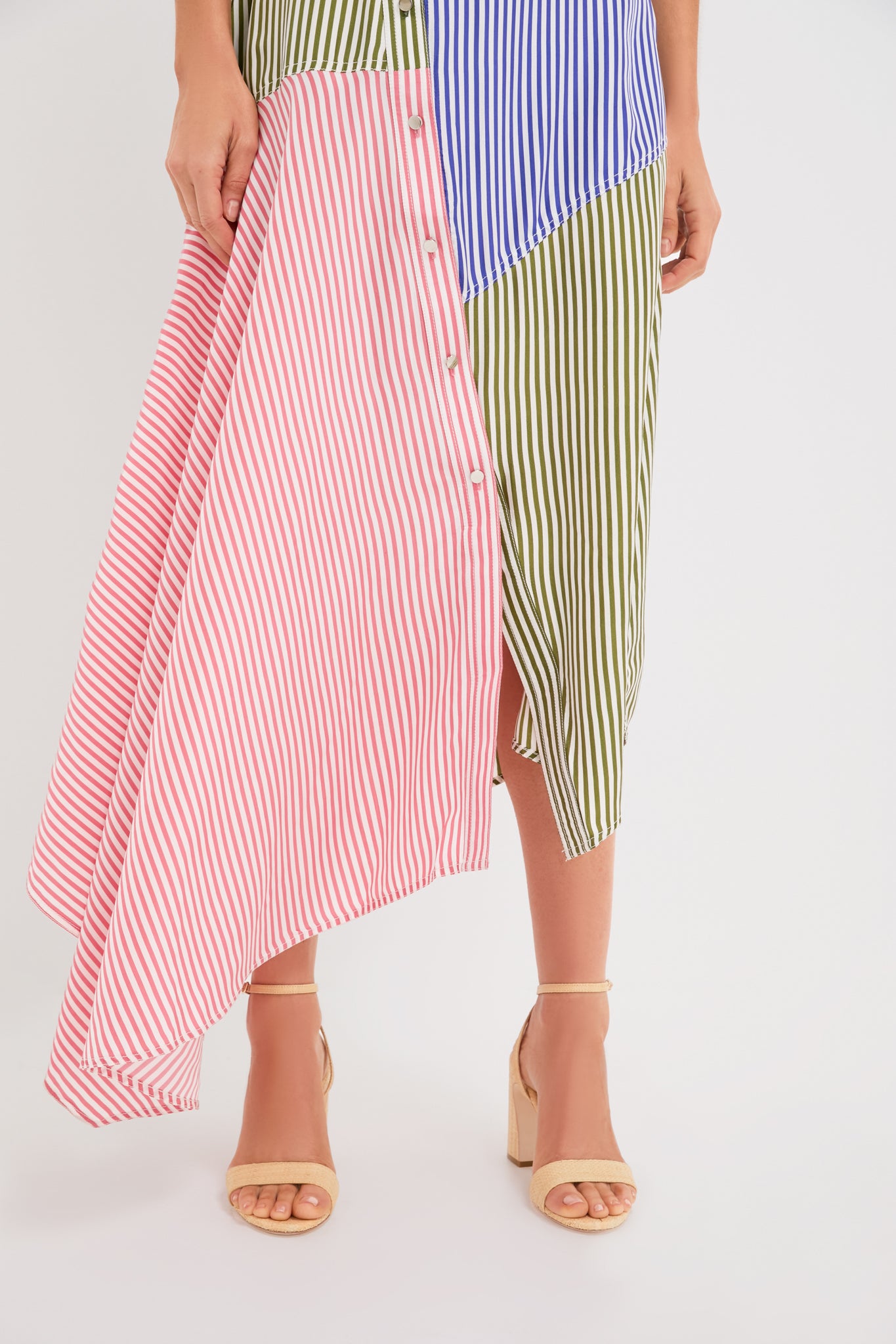 Linear Cobalt Matcha Salmon Infinity Dress