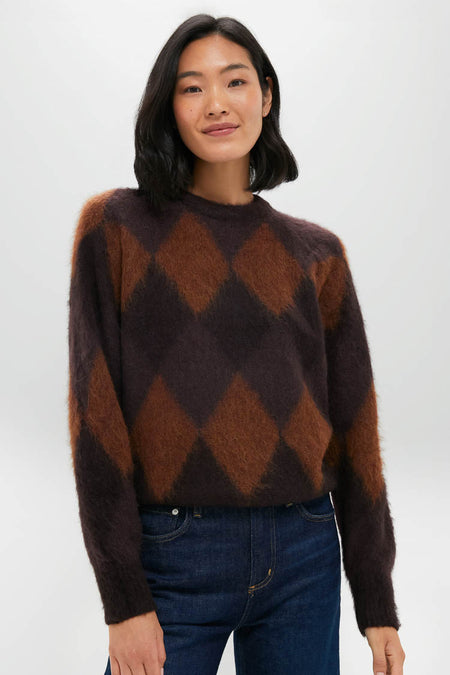 Deep Plum Bronco and Dark Umber Ezra Sweater