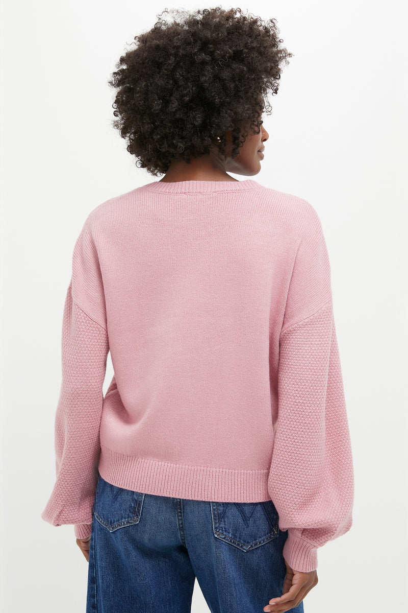 Rose Embroidered Floral Francine Sweater