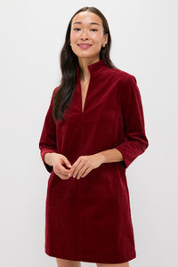 Merlot Corduroy Clifton Dress