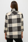 Mairead Check Plaid Margot Stand Collar Blouse