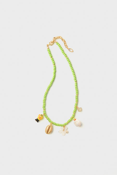 Green Romy Charm Necklace