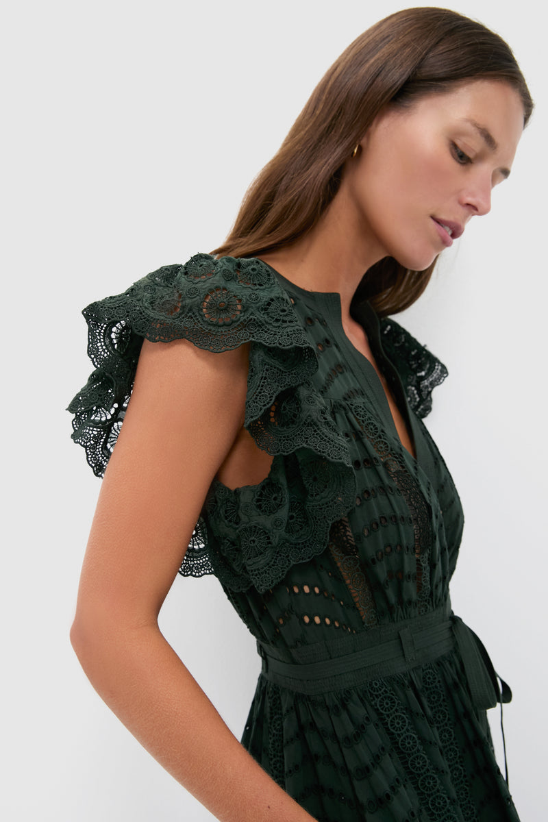 Cypress Olga Flutter Sleeve Midi Dress