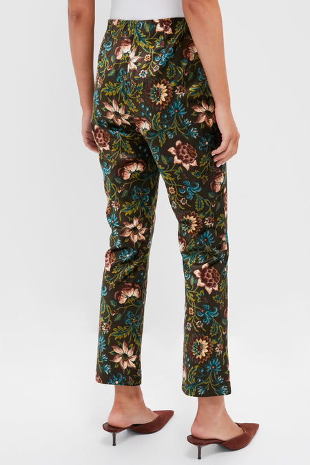 Hazel Moonflower Velvet Ashford Pants