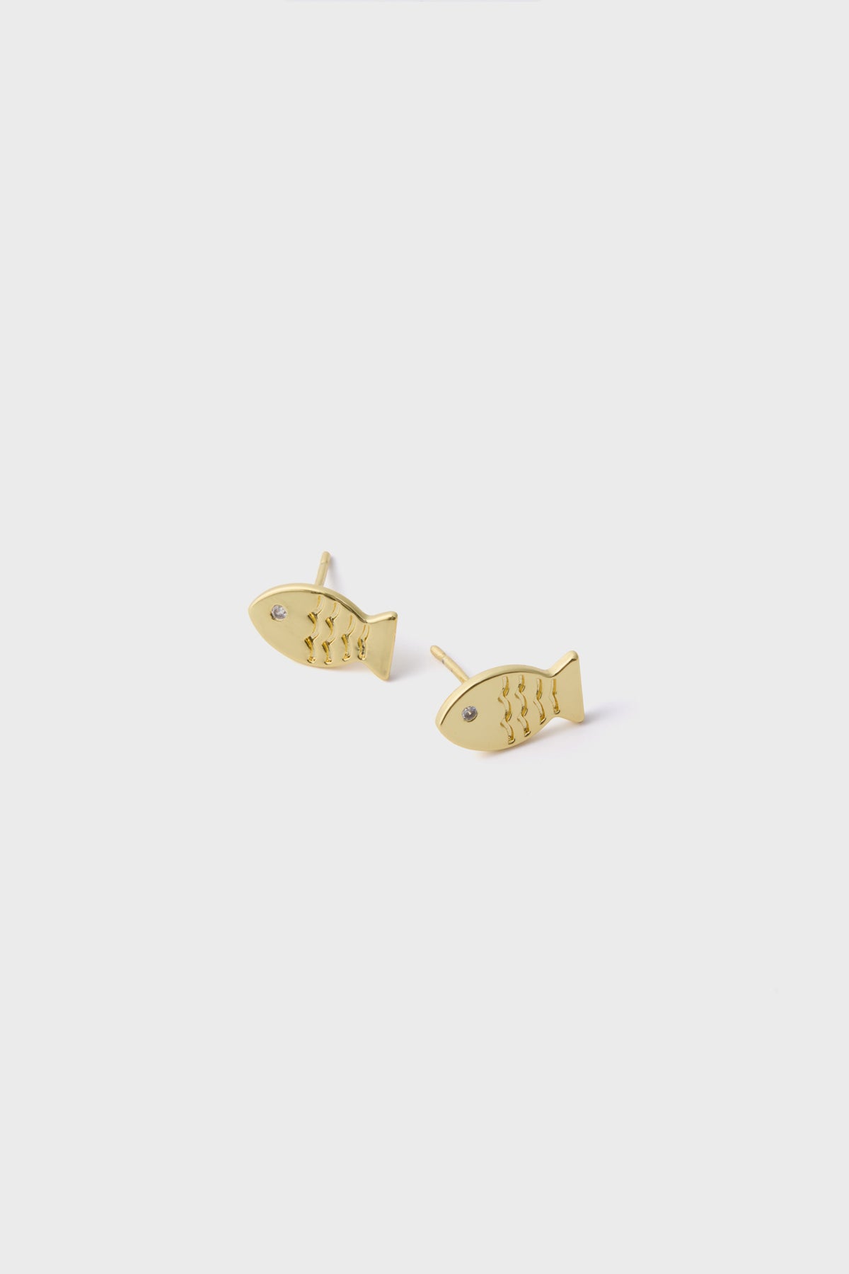 Gold Mini Fish Studs