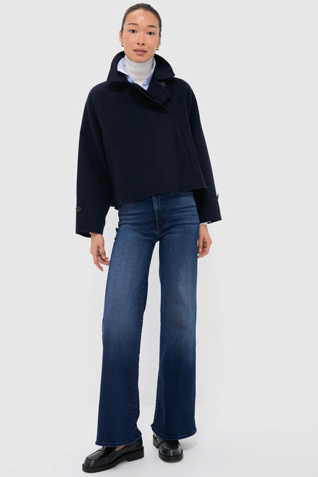 Navy Carella Short Coat