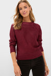 Goji Berry Crochet Aspen Crewneck Sweater