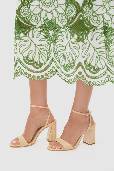 Natural Straw Malia Heels