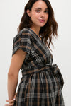 Black Multi Plaid Carolina Dress