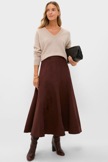 Sandstone Cashmere Emma V-Neck Boyfriend Sweater