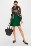 Hunter Green Crepe Callahan Dress
