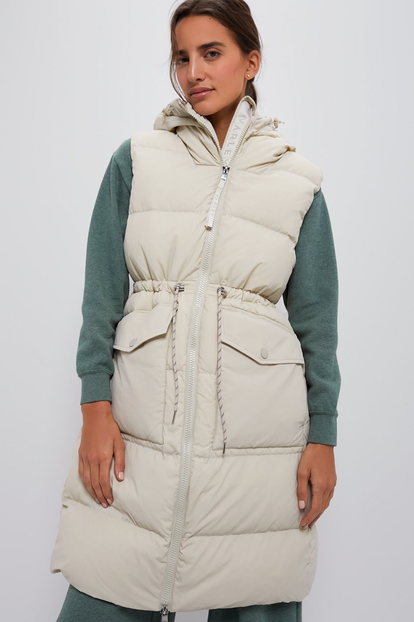 Bone White Irving Down Gilet | Varley