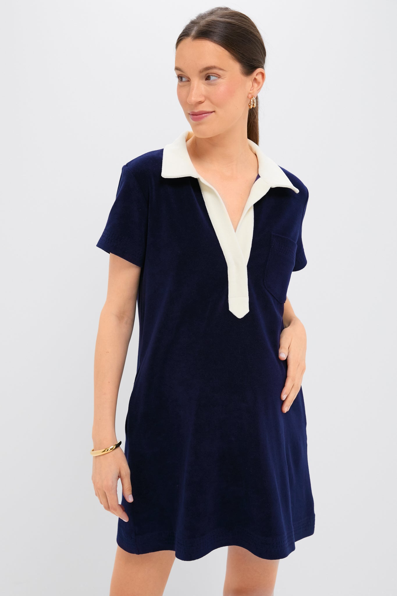 Navy Terry Mitzi Dress