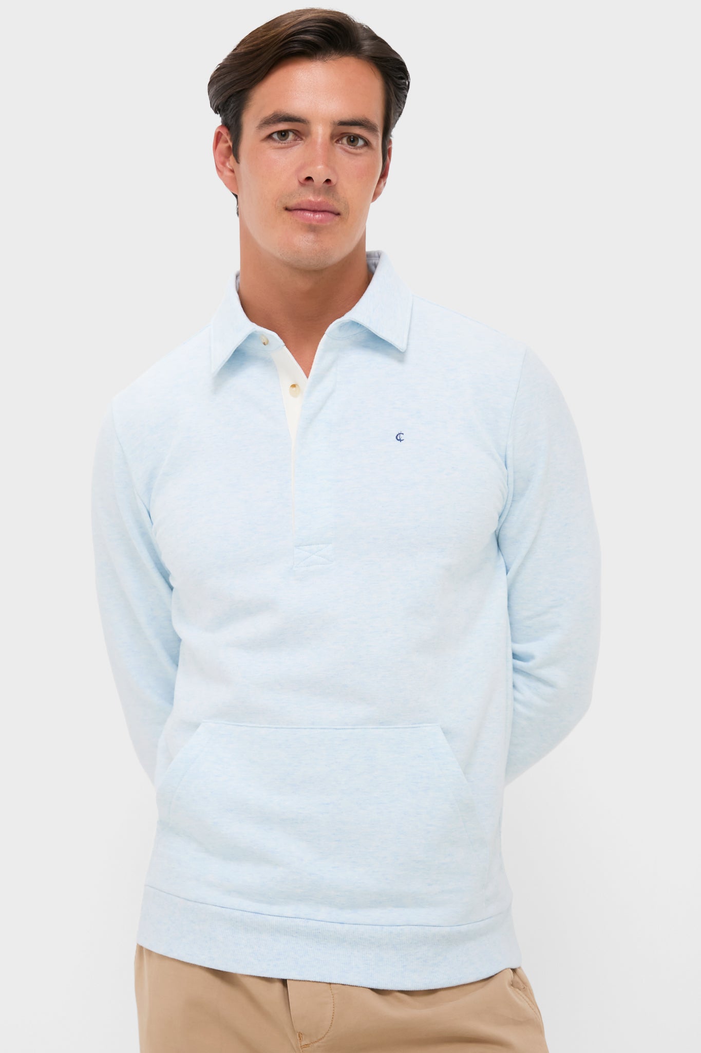 Heathered Ice Collared Sweatshirt | Criquet