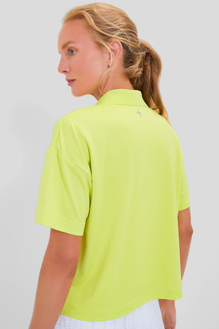 Citron Cropped Caroline Polo