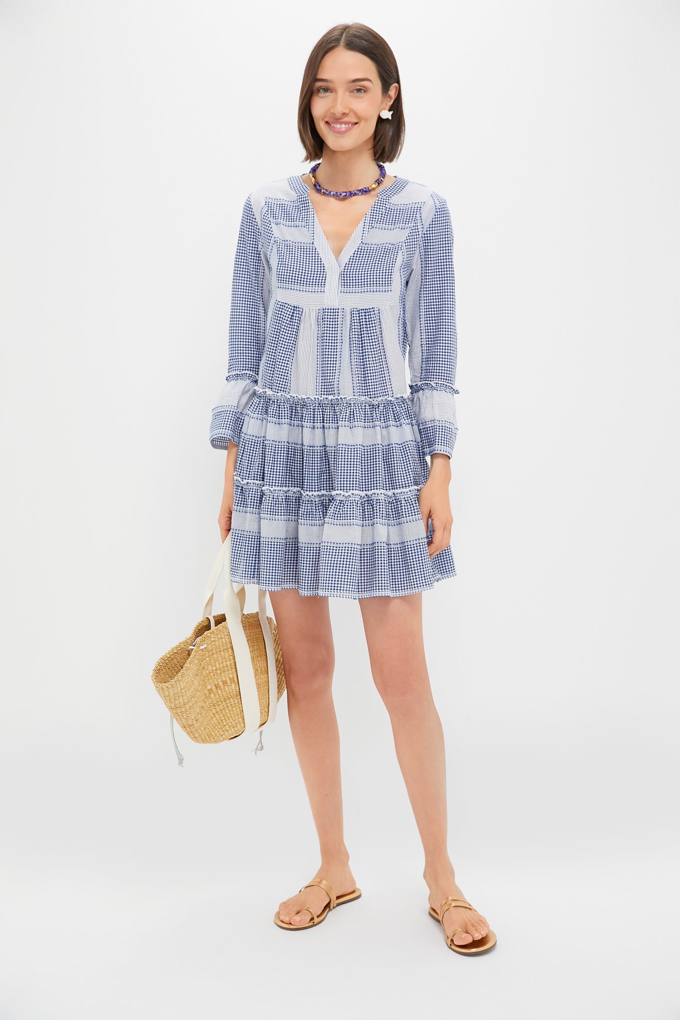 knee length dresses for ladies The Linen A-Line Midi Dress main image 1