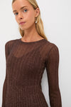 Exclusive Brown Long Sleeve Maxi Dress