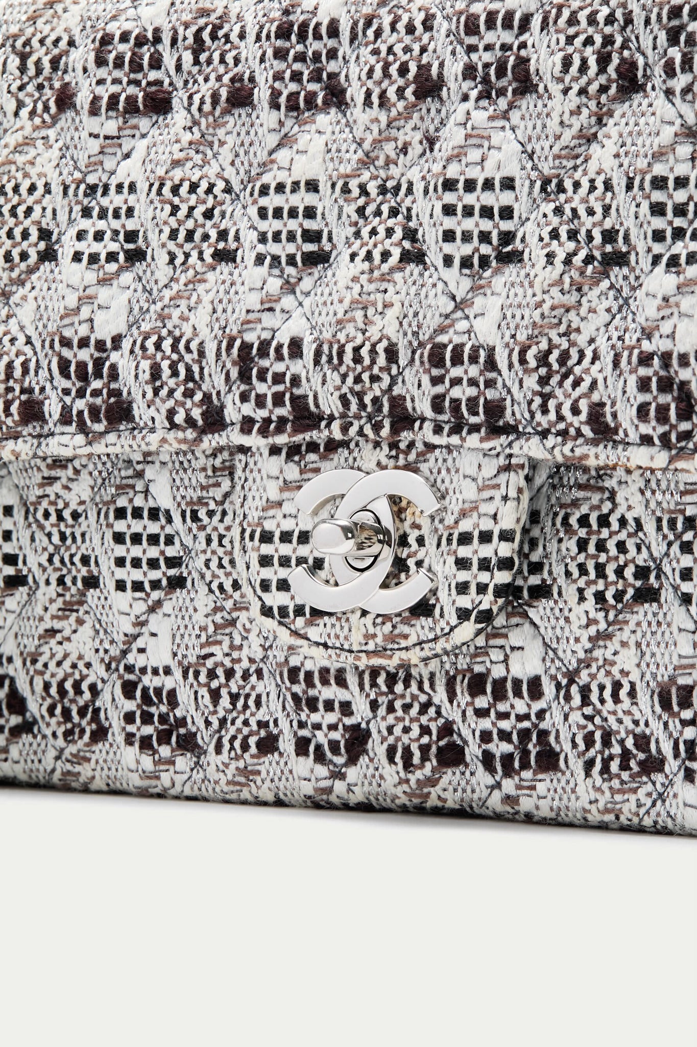CHANEL Tweed Matelasse Shoulder Bag