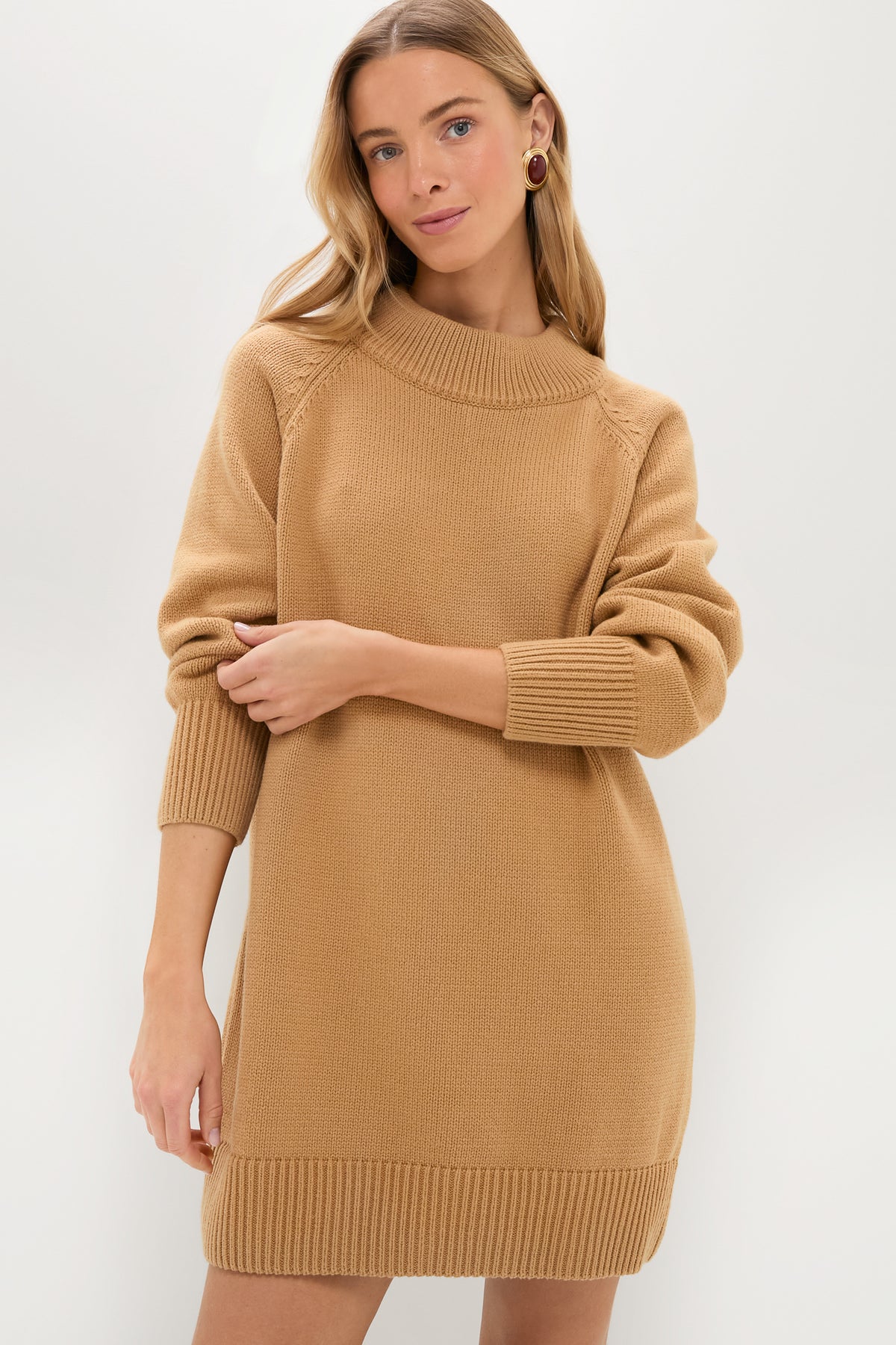 Heavyweight Camel Kristen Sweater Dress