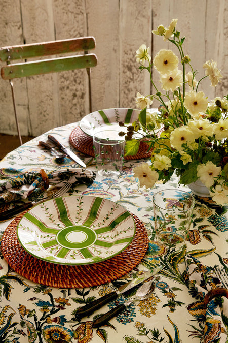 Olive Stripe Dinner Plate