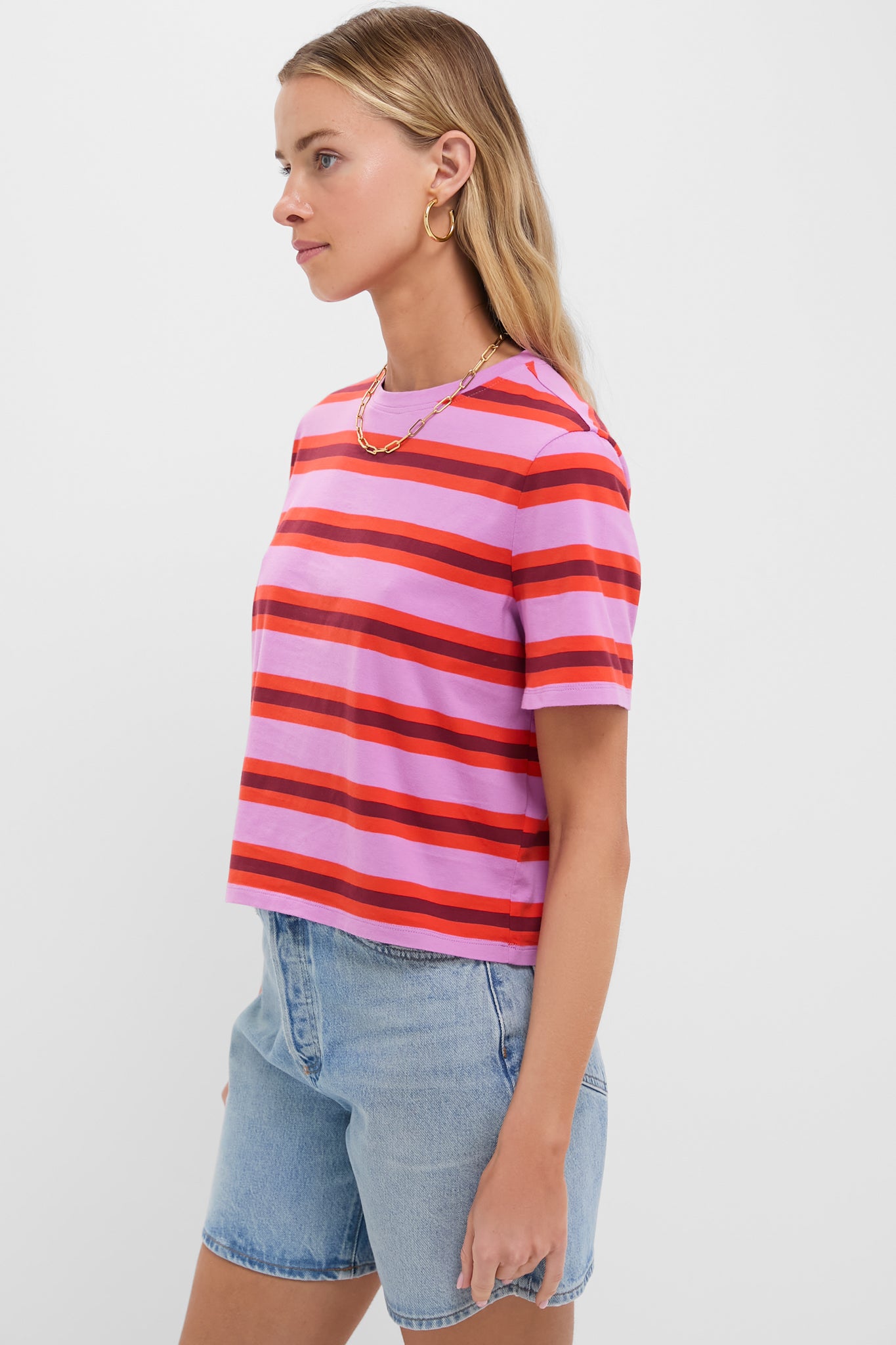 Orchid Poppy Plum Multistripe Brentwood Shirt