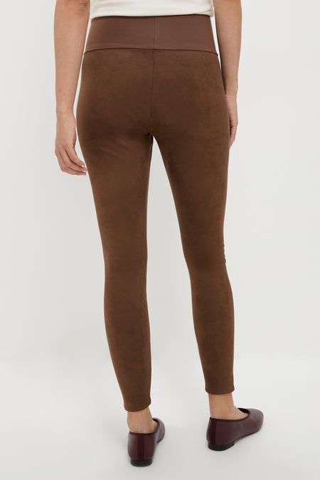 Carafe Vegan Stretch Suede Before During and After Legging