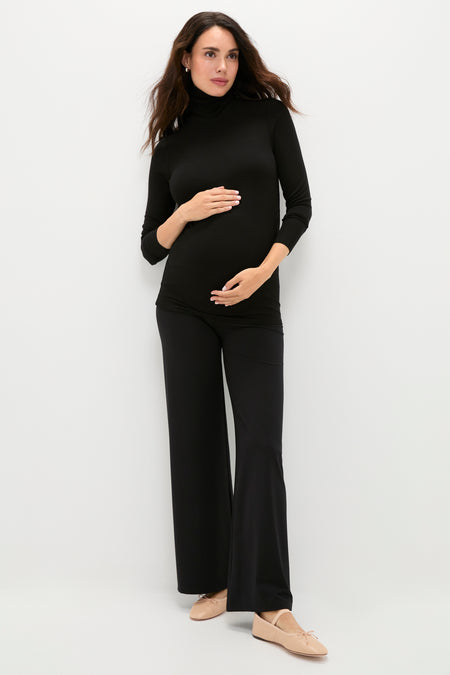 Black Softest Rib Turtleneck
