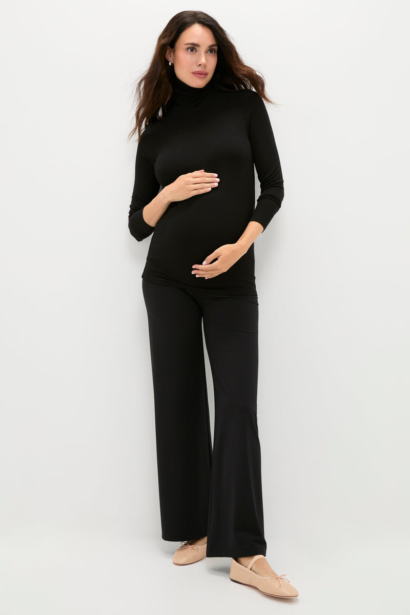 Black Softest Rib Turtleneck