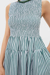 Green Stripe Cosima Mini Nap Dress