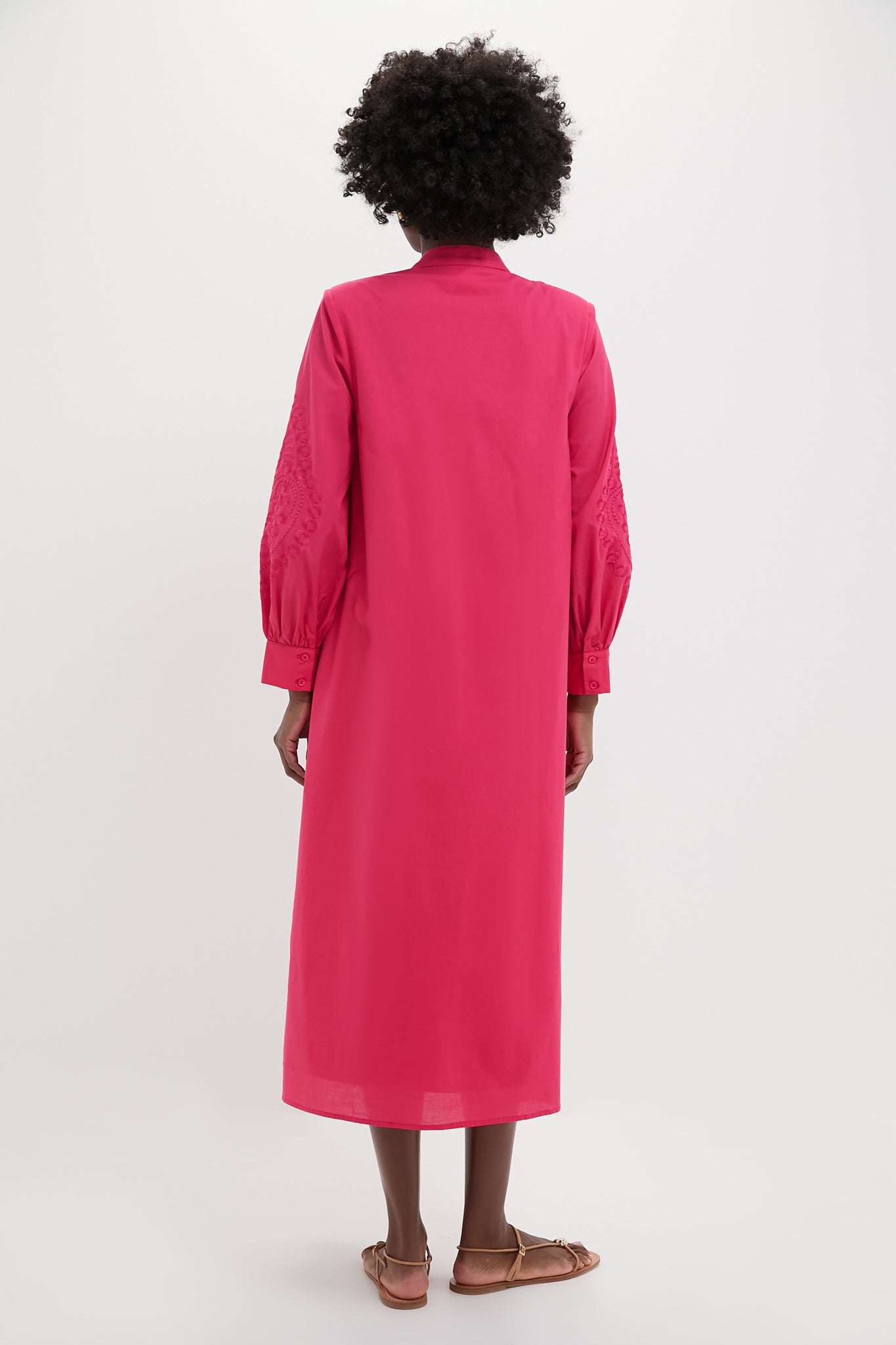 Guava Embroidered Wisteria Caftan
