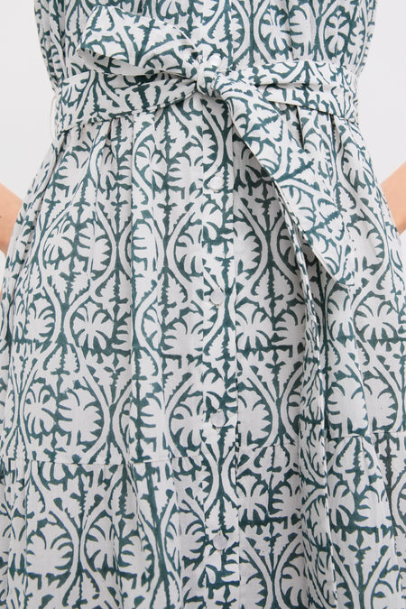Etoile Vine Forest Organic India Button Front Sundress 2