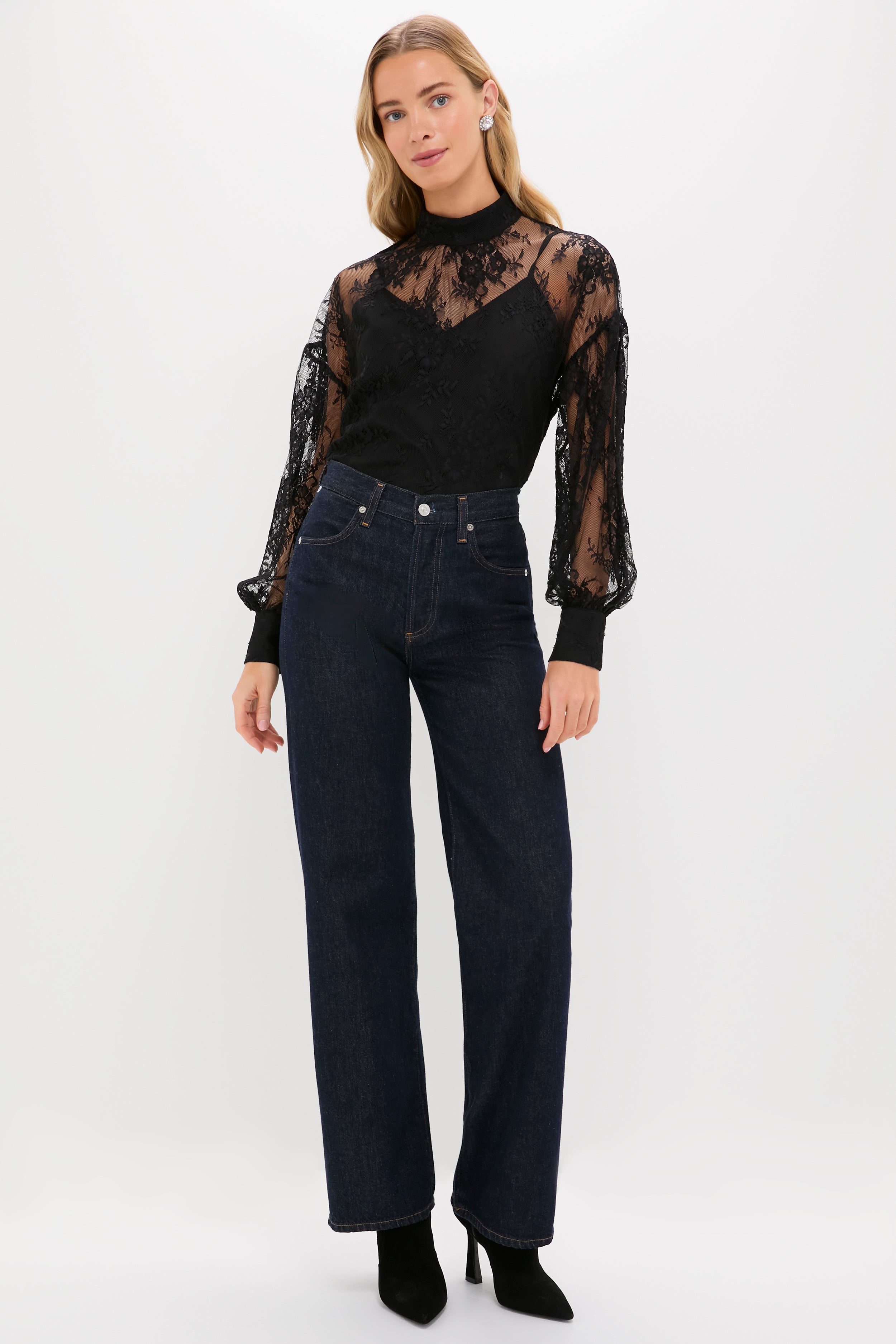 Black Lace Adele Blouse | Hyacinth House