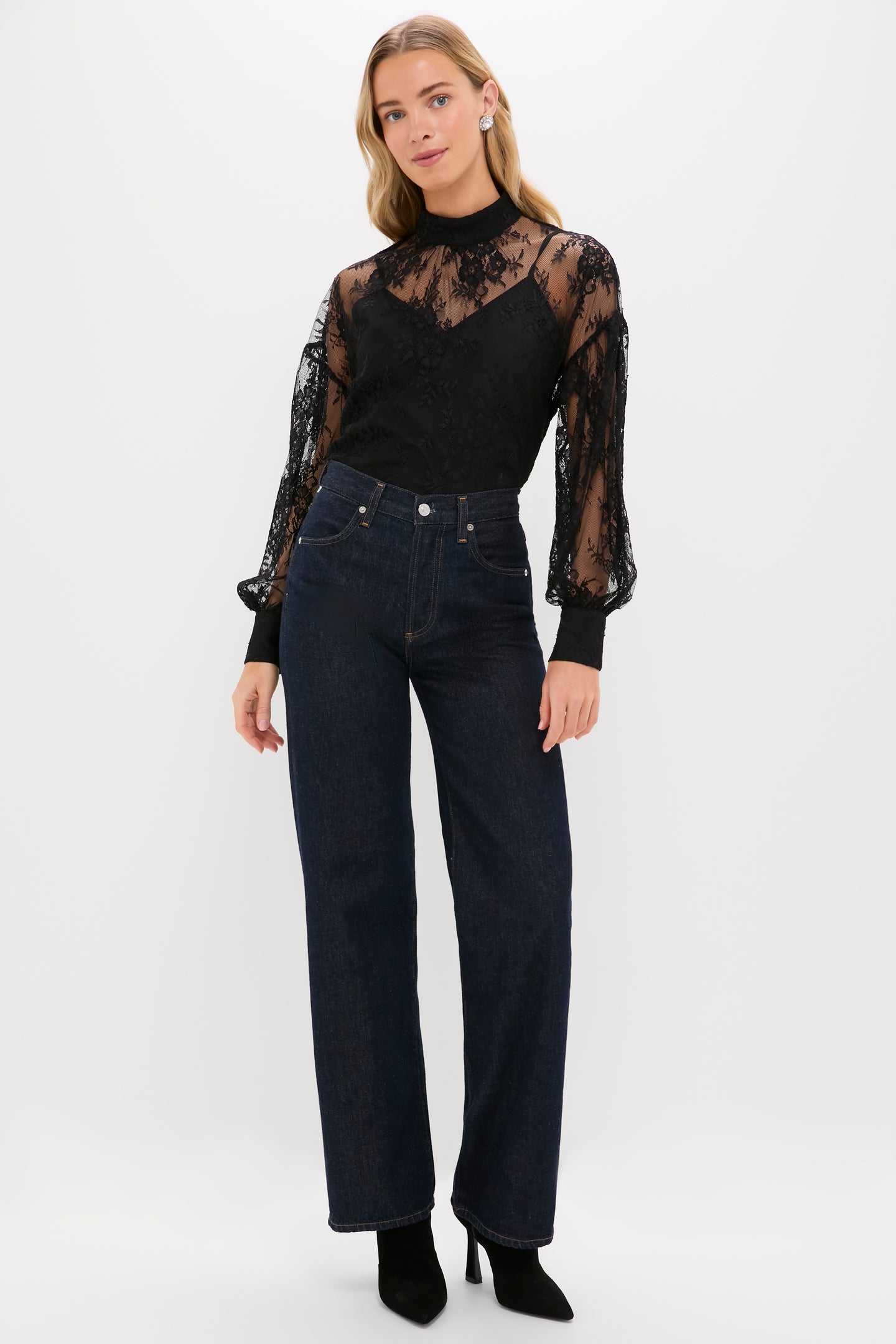 Black Lace Adele Blouse