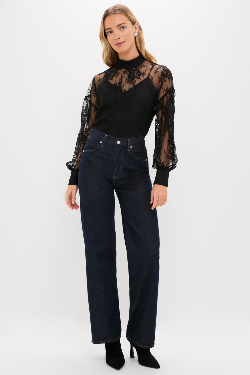 Black Lace Adele Blouse