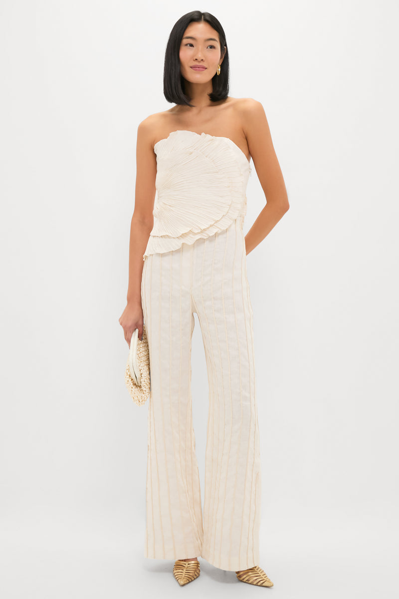 Ivory Tuyo Embroidered Pants