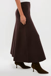 Chocolate Emmett Knit Maxi Skirt