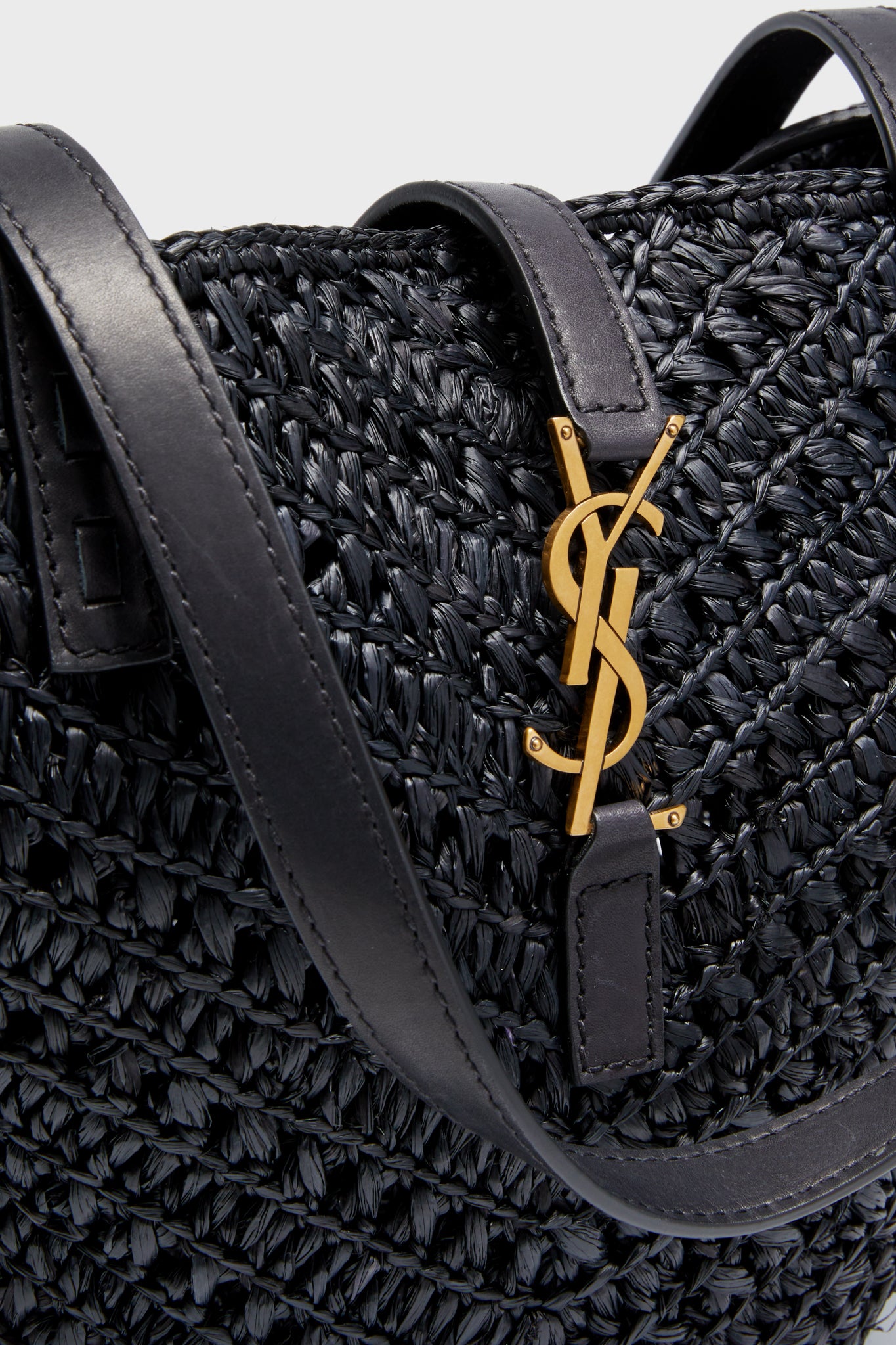 Saint Laurent Black Small Panier Tote Bag