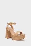 Beige Leather Natural Raffia Dolly Verona Sandals