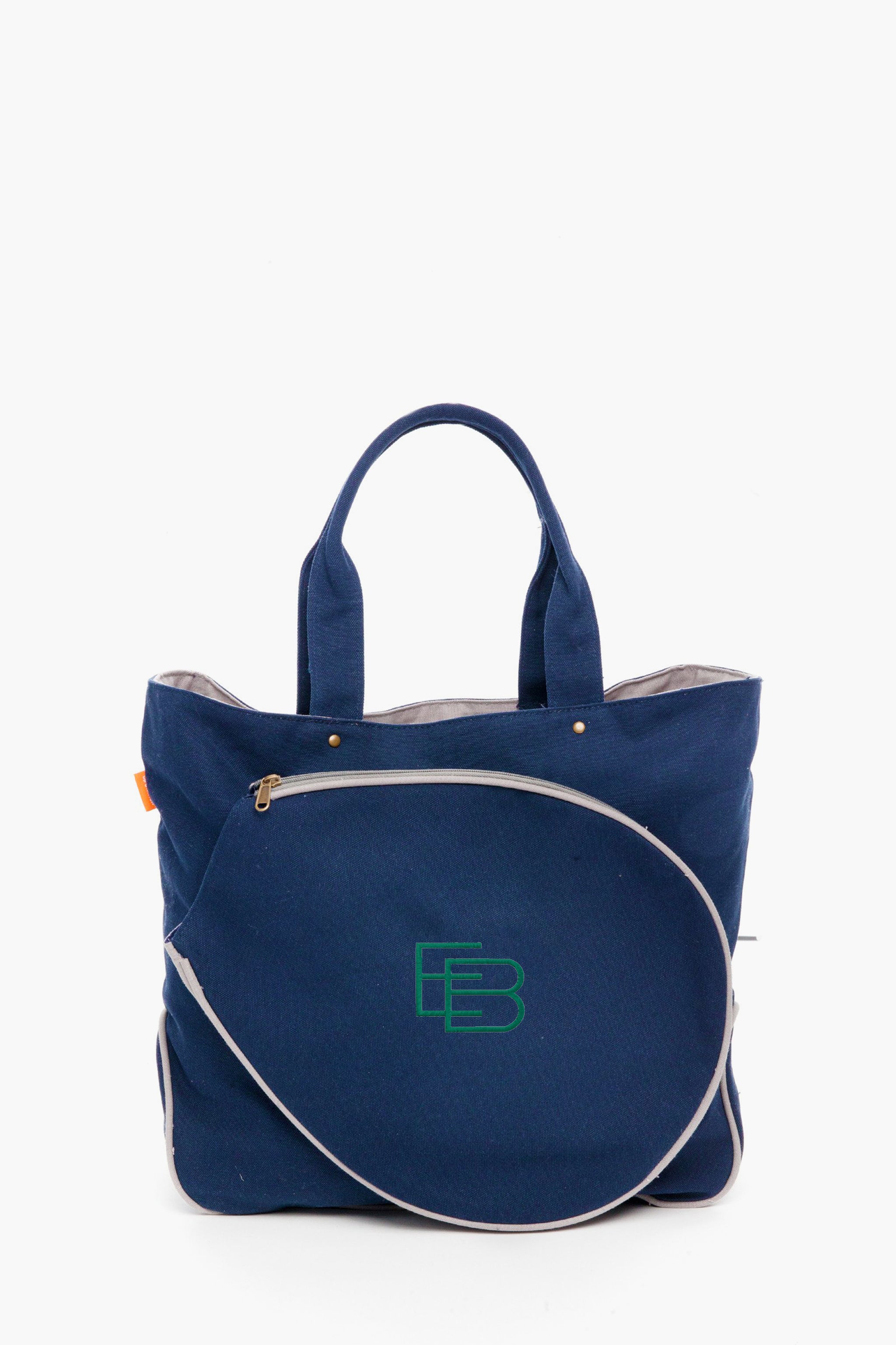Navy Monogrammed Tennis Tote | CB Station