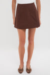 Chocolate Brown Cropped Glenn Skirt