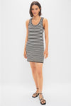 Black and Ivory Stripe Arie Dress