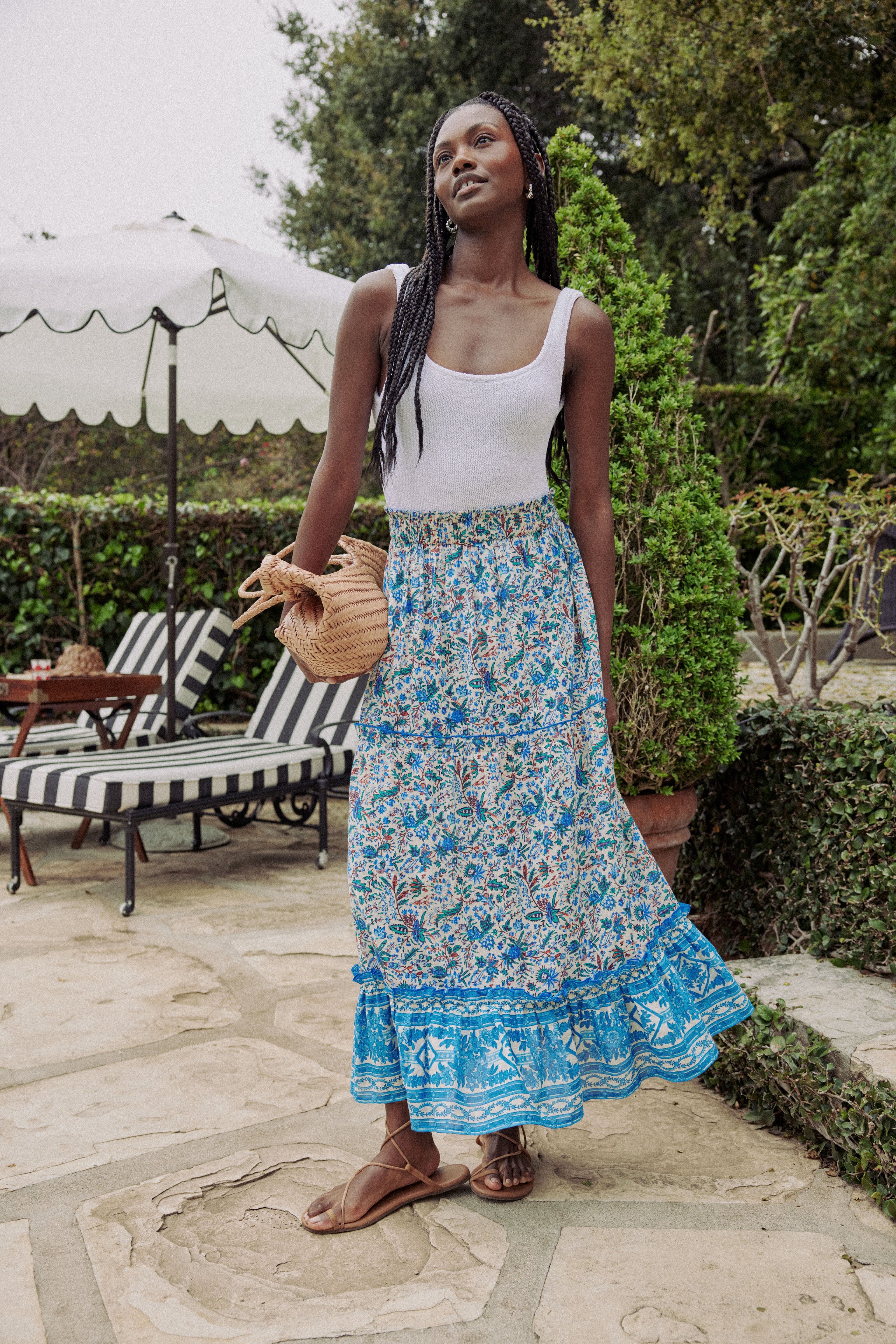 Cornflower Whimsy Prado Skirt | Tnuck Beach