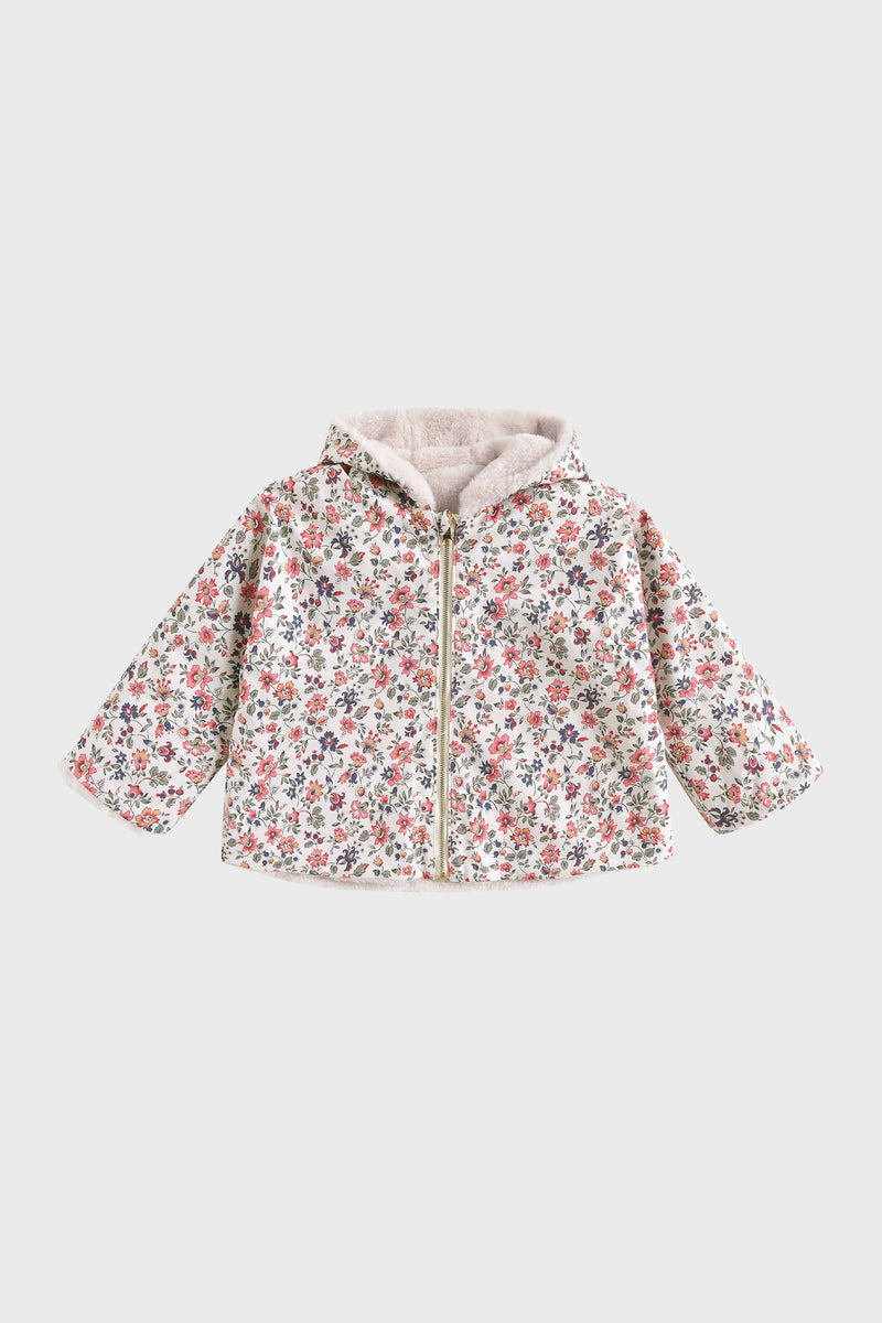 Reversible Coat Felvet Cream Wild Flowers