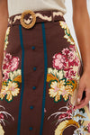 Chocolate Floral Portia Skirt