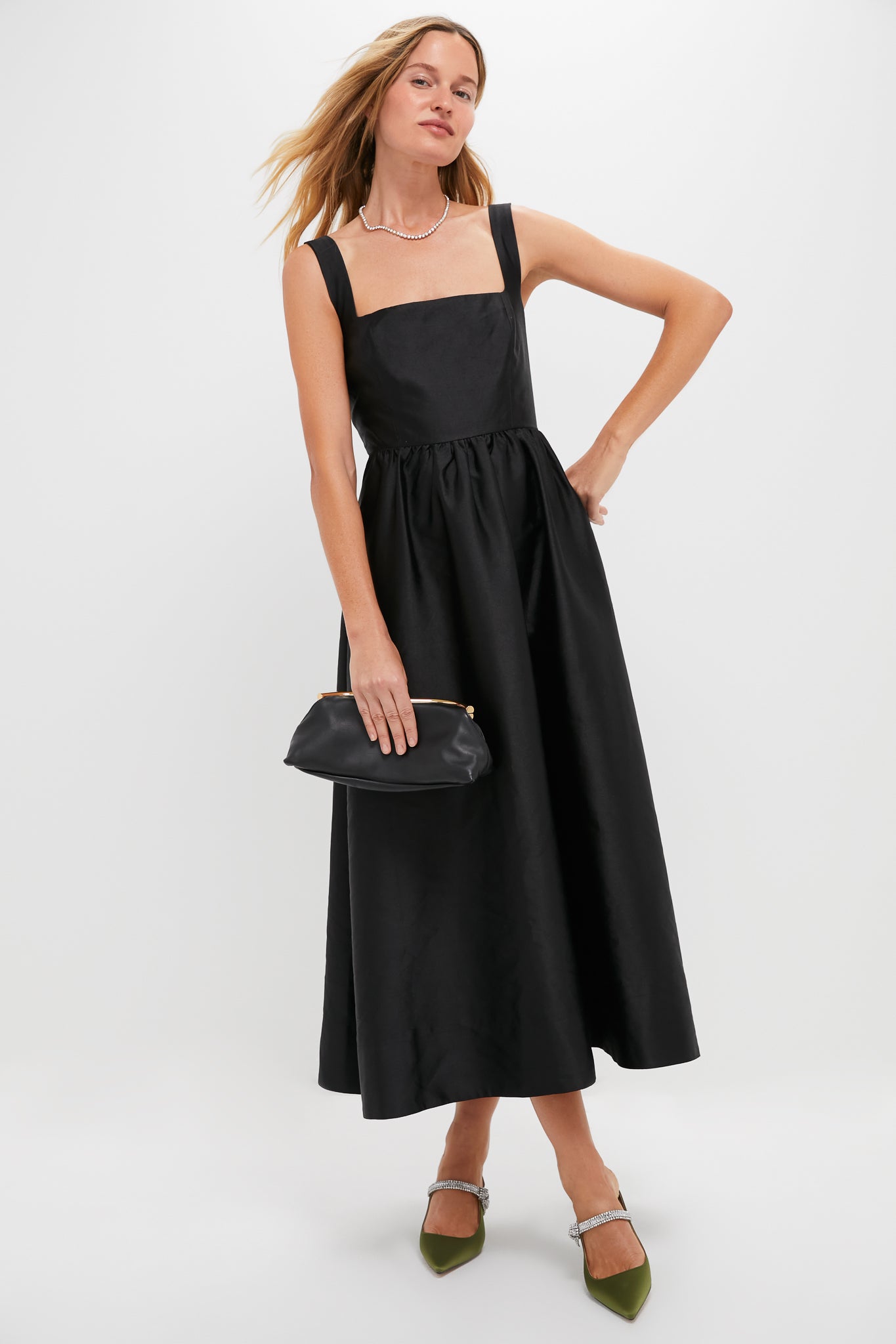 Black Dupioni Esme Dress | Tuckernuck