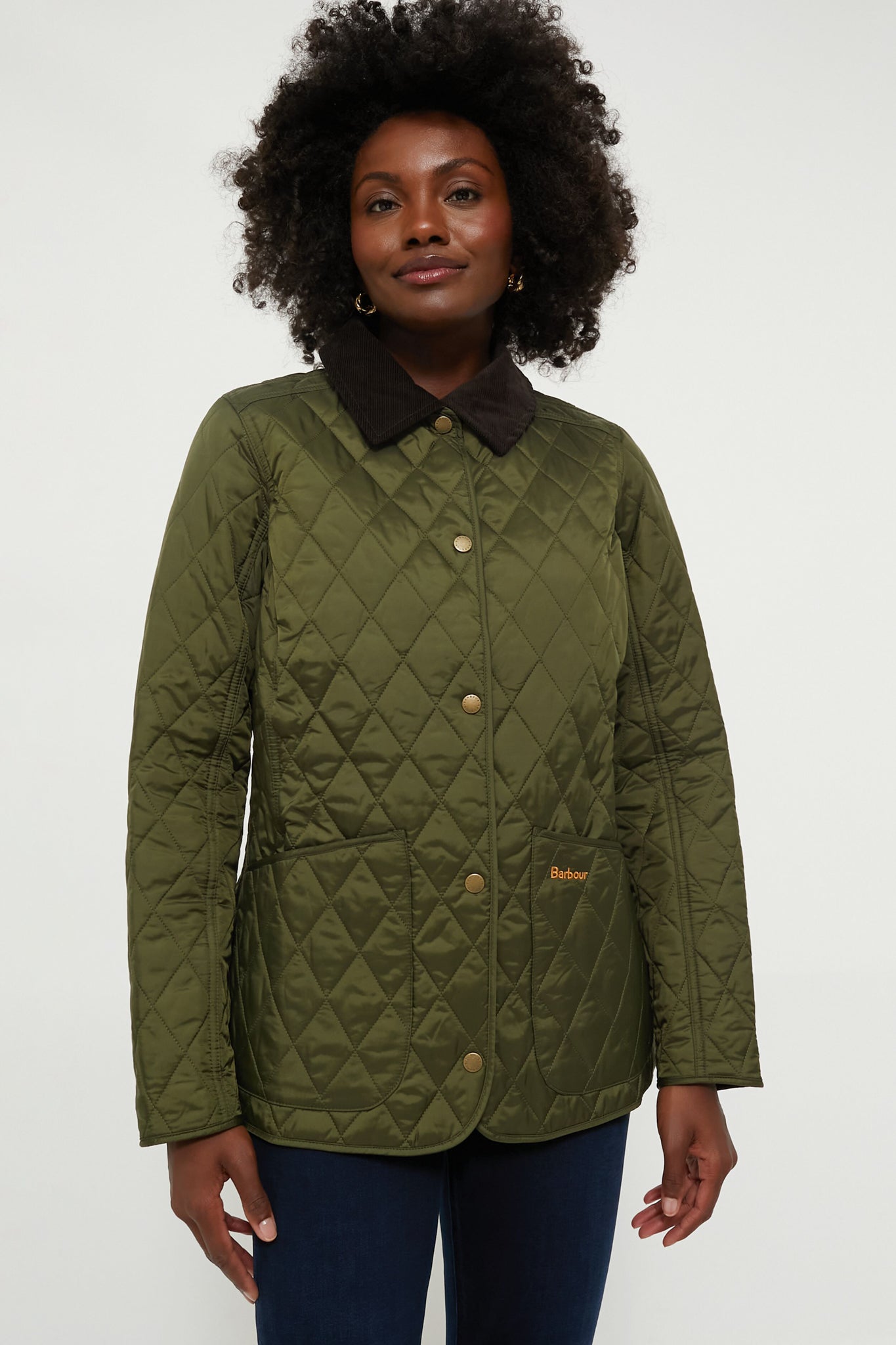 Olive Annandale Quilted Jacket Barbour