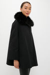Fur Collar Cecile Swing Cape