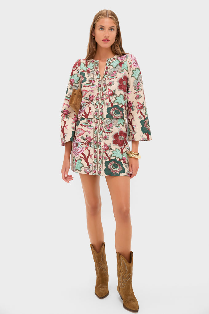 Garden Scrollwork V-Neck Maxine Top